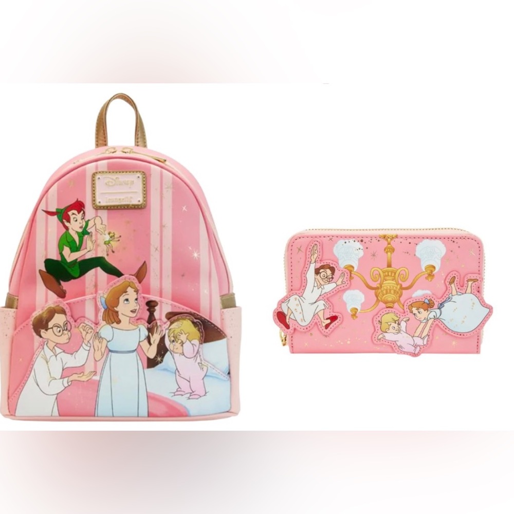 PETER PAN LOUNGEFLY BACKPACK AND WALLET